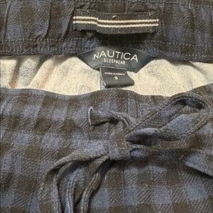 Nautica blue black plaid men’s pajama pants size S